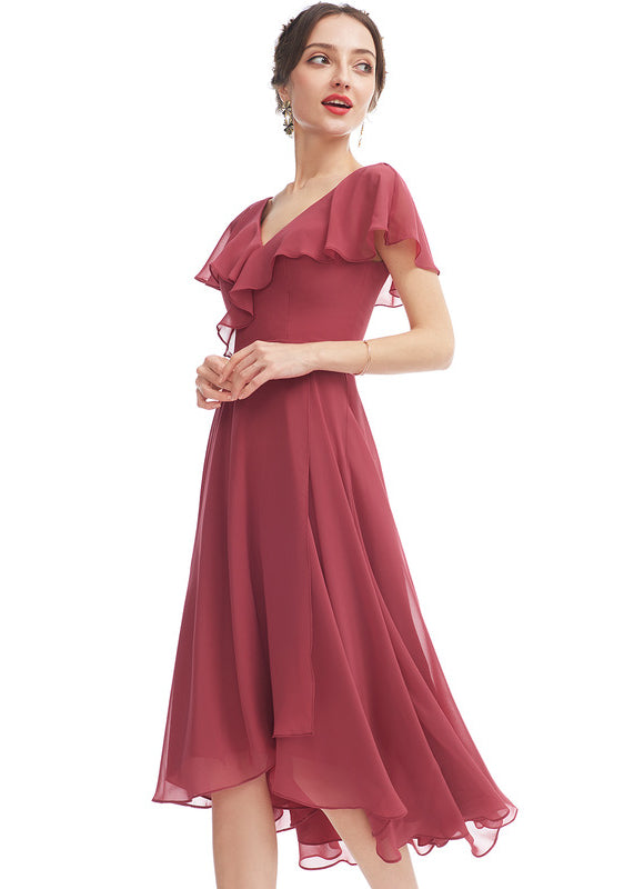 Robe Cocktail Fluide Vert Pâle - gallery 1