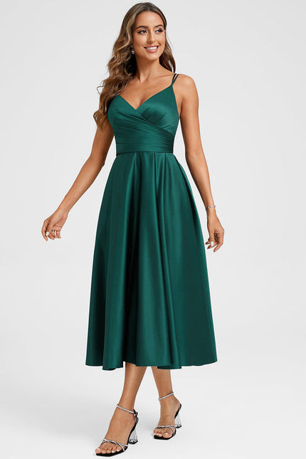 Robe Cocktail Satinée Élégante - gallery 4