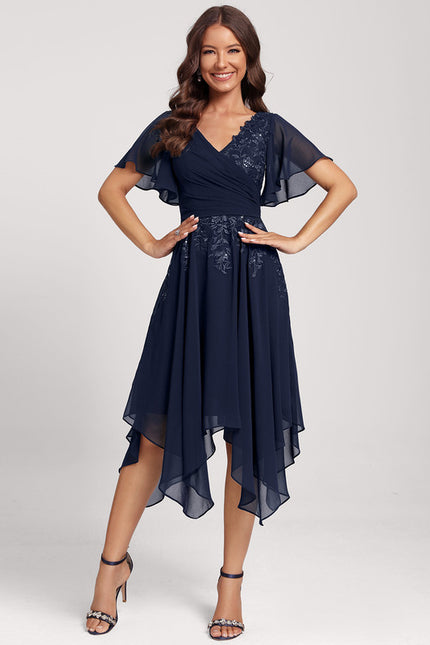 Robe Cocktail Noire Élégante - gallery 1