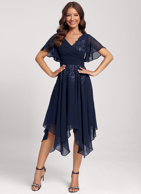 Robe Cocktail Noire Élégante - gallery 1