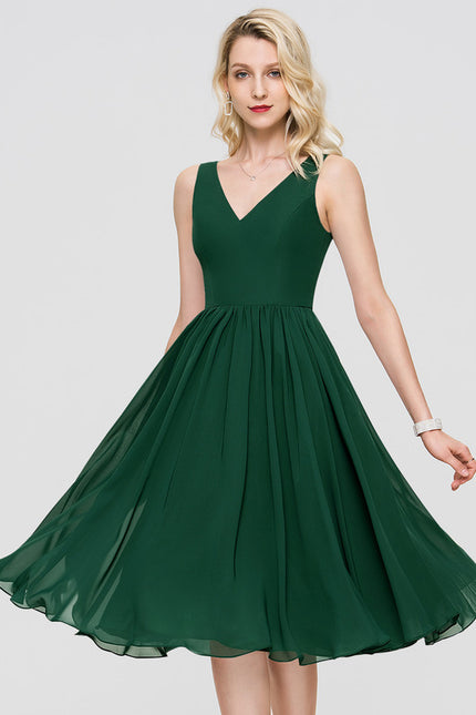 Robe Cocktail Mousseline Asymétrique - gallery 2