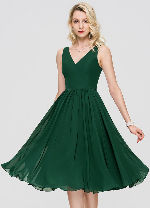 Robe Cocktail Mousseline Asymétrique - gallery 2