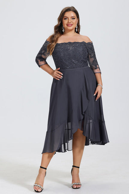 Robe Cocktail Étoilée Noire - gallery 9