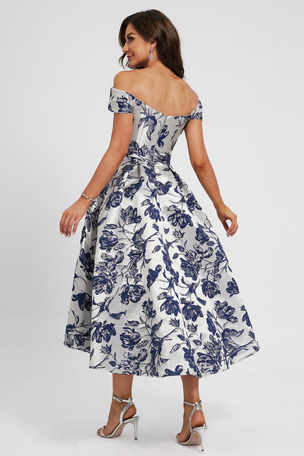 Robe Cocktail Fleur Satinée - gallery 5