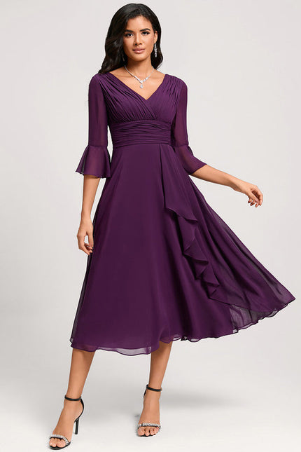 Robe De Cocktail Volants Superposés - gallery 6