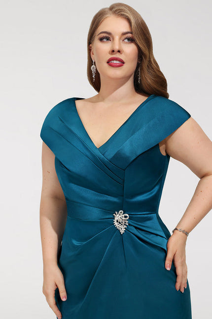 Robe Cocktail Satin Émeraude Chic - gallery 7