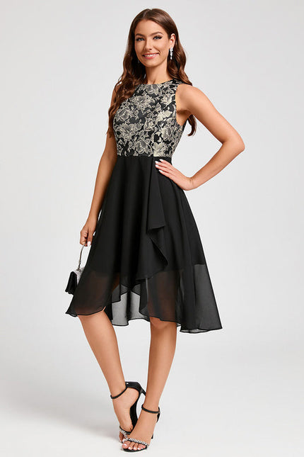 Robe Cocktail Florale Éclatante - gallery 5