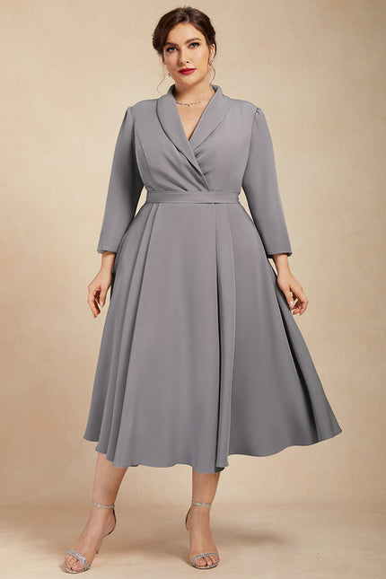 Robe Cocktail Grise Chic - gallery 7