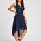 Robe Cocktail Pailletée Asymétrique