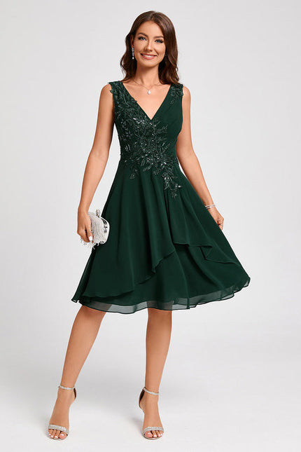 Robe Cocktail Émeraude Élancée - gallery 2