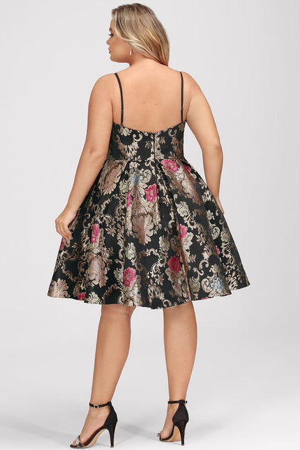 Robe Cocktail Fleurie Luxueuse - gallery 9