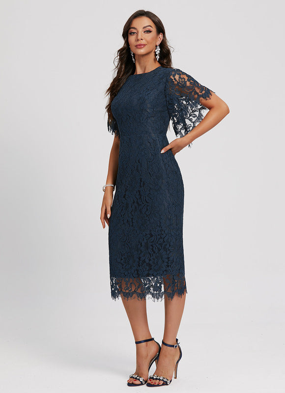 Robe Cocktail Nuit Marine Élégante - gallery 2