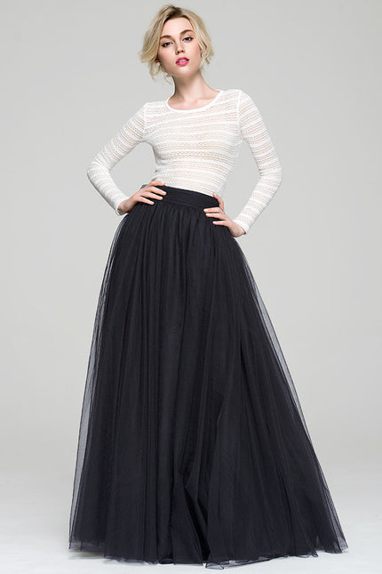Robe Cocktail Noir Éthéré - gallery 4