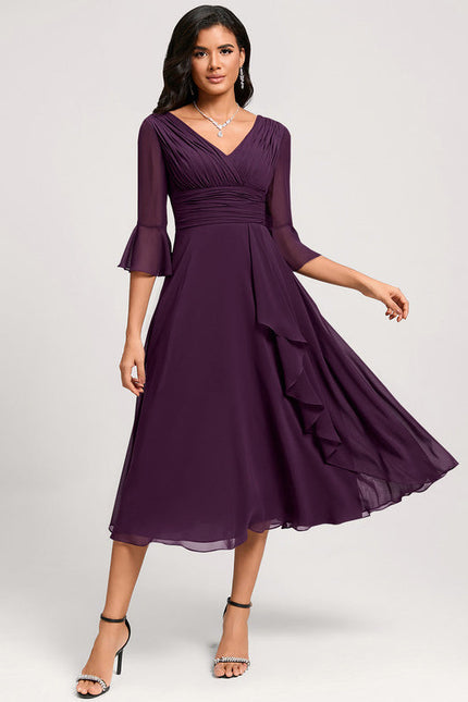 Robe De Cocktail Volants Superposés