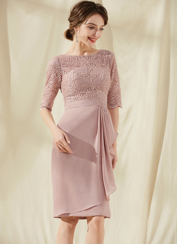 Robe Cocktail Rose Perle - gallery 3
