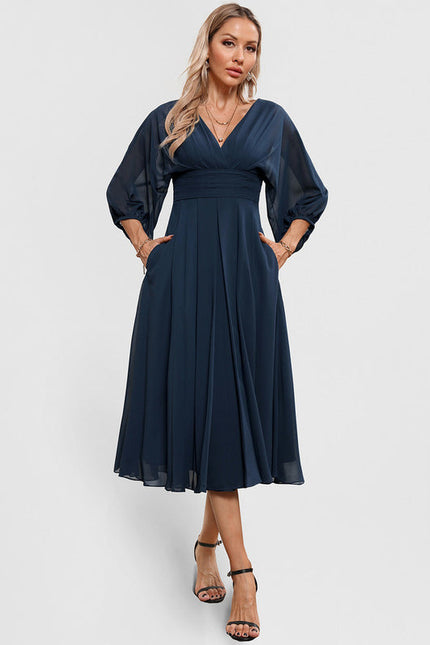 Robe De Cocktail Volants Superposés - gallery 3