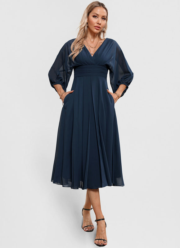 Robe De Cocktail Volants Superposés - gallery 3