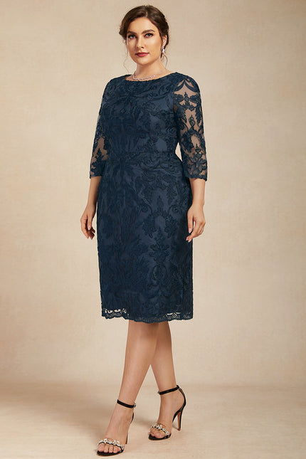 Robe Cocktail Nuit Marine Élégante - gallery 8