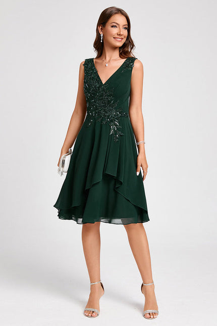 Robe Cocktail Émeraude Élancée - gallery 4