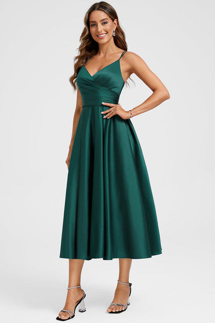 Robe Cocktail Satinée Élégante - gallery 1