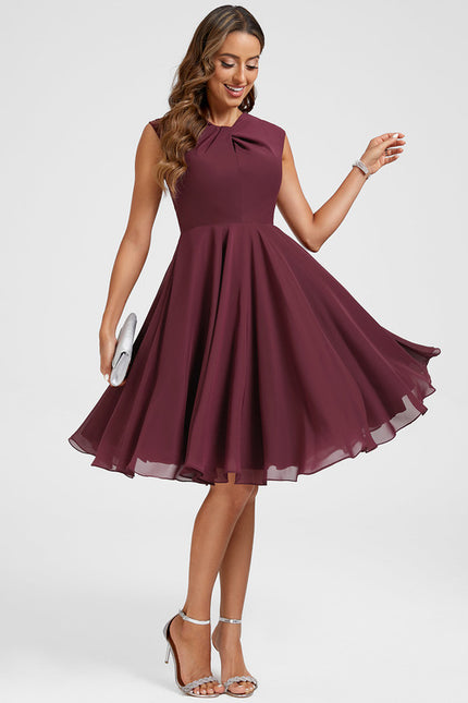 Robe Cocktail Mousseline Émeraude - gallery 4