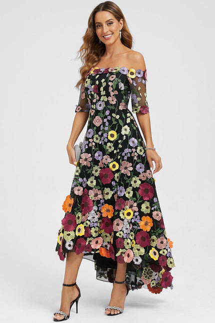 Robe Cocktail Fleur Étoilée - gallery 4