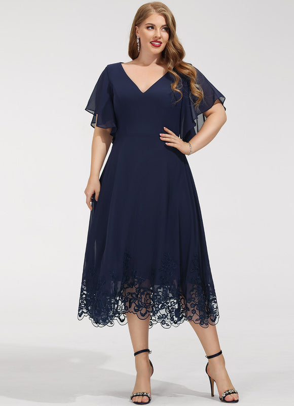 Robe Cocktail Mousseline Nocturne - gallery 8