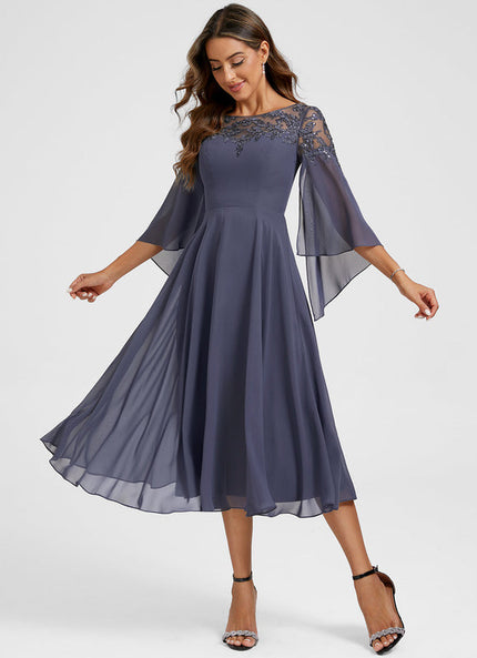 Robe Cocktail Aérienne Élégante