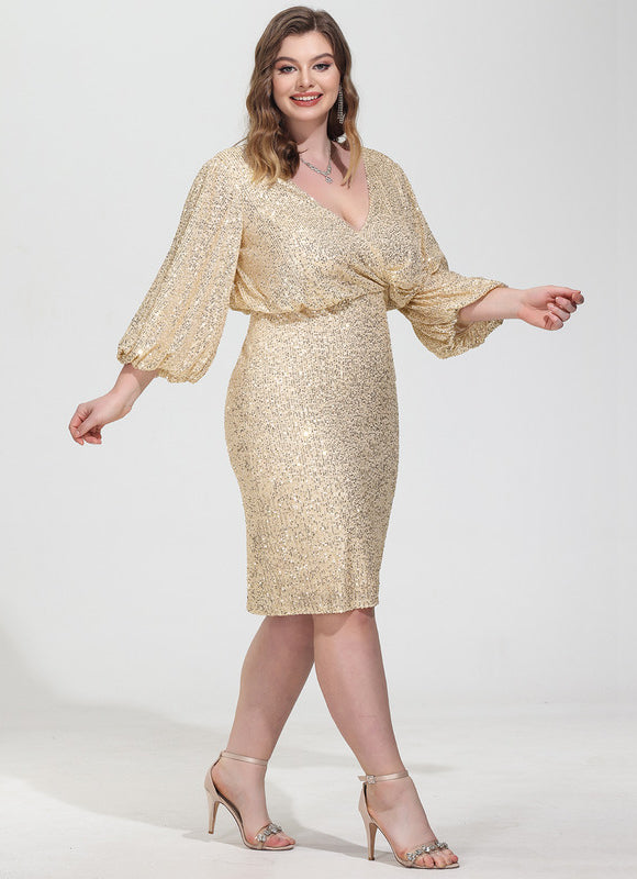 Robe Cocktail Paillette Glamour - gallery 8