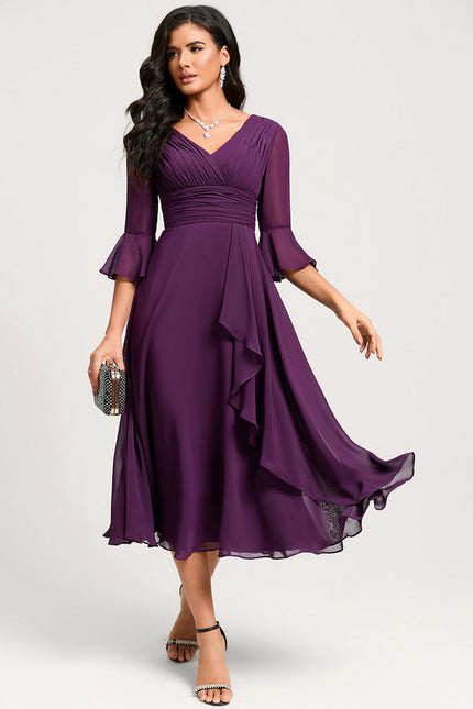 Robe De Cocktail Volants Superposés - gallery 7