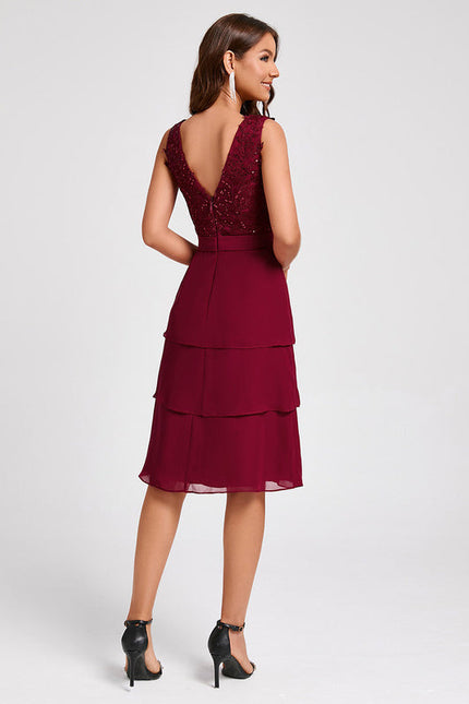 Robe Cocktail Volants Élégante - gallery 5