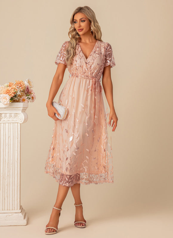 Robe De Cocktail Tulle Et Dentelle