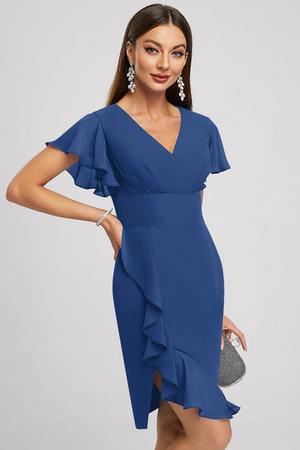 Robe Cocktail Violette Élégante - gallery 2