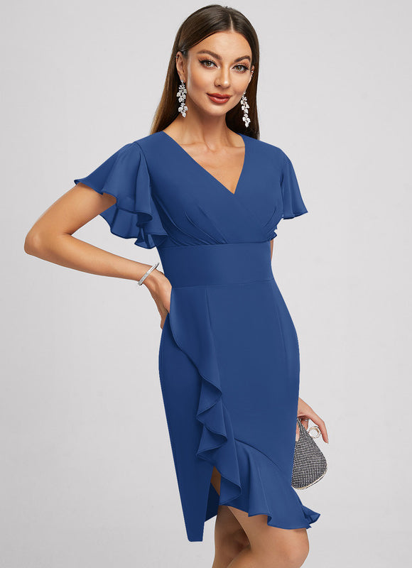 Robe Cocktail Violette Élégante - gallery 2