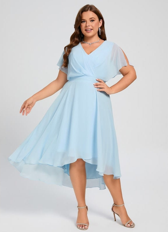 Robe Cocktail Fluide Vert Pâle - gallery 6