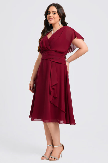 Robe Cocktail Mousseline Émeraude - gallery 7
