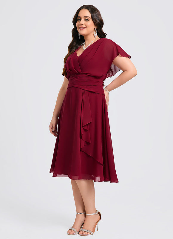Robe Cocktail Mousseline Émeraude - gallery 7