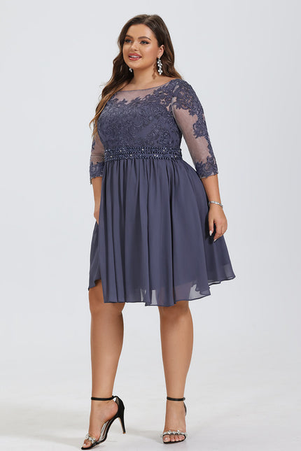 Robe Cocktail Nuit Marine Légère - gallery 6