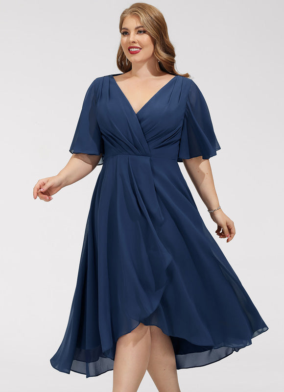 Robe Cocktail Fluide Vert Pâle - gallery 8