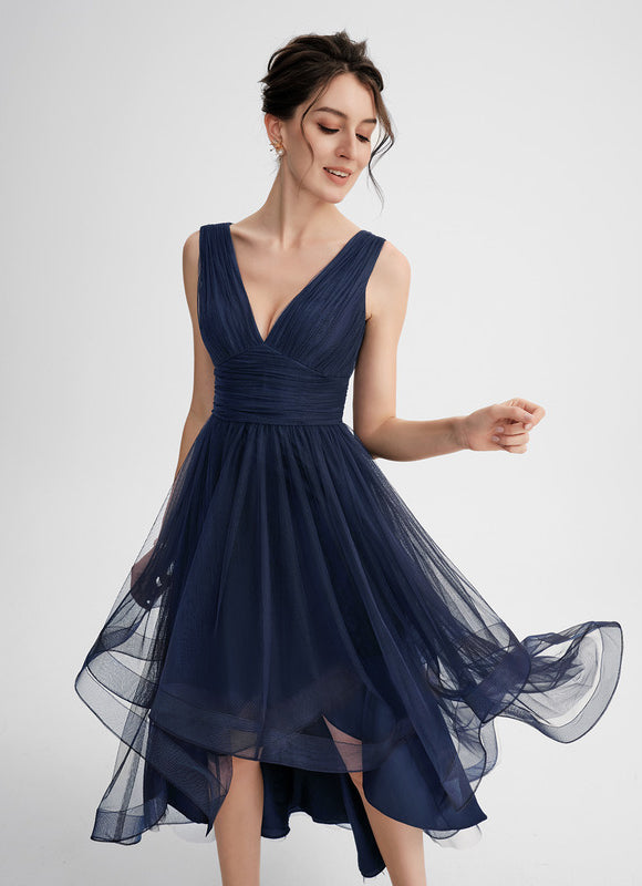 Robe Cocktail Nuit Tulle Flottant - gallery 4