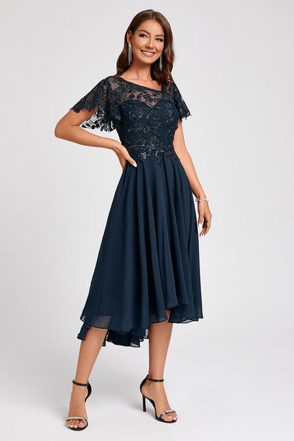 Robe Cocktail Émeraude Couture - gallery 2