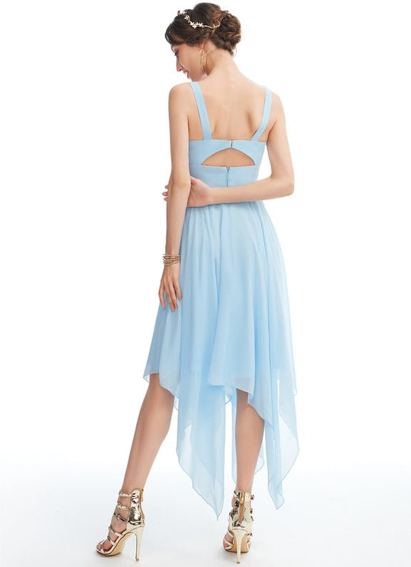 Robe Cocktail Fluide Vert Pâle - gallery 3