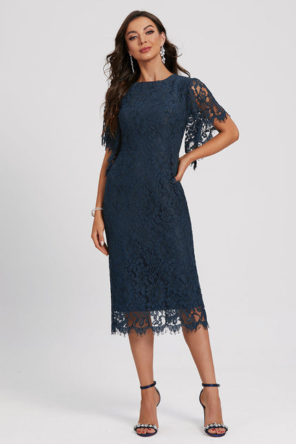 Robe Cocktail Nuit Marine Élégante