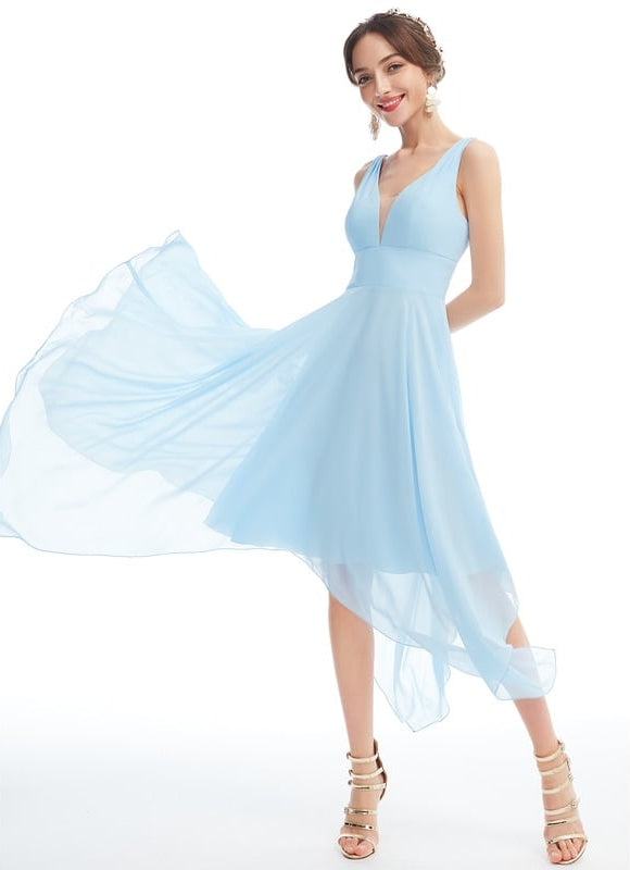 Robe Cocktail Fluide Vert Pâle