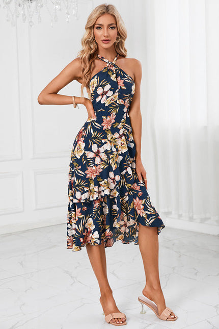 Robe Cocktail Florale Élégante - gallery 1