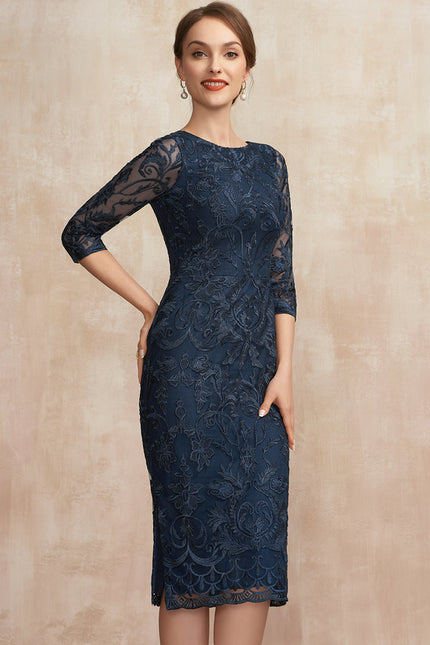Robe Cocktail Nuit Marine Élégante - gallery 3