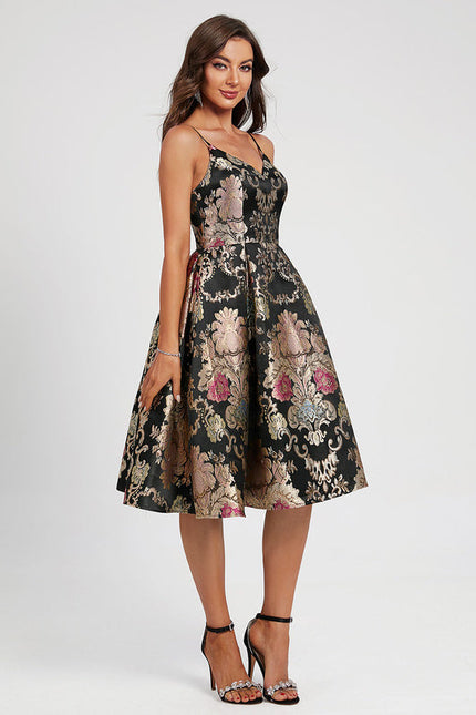 Robe Cocktail Fleurie Luxueuse - gallery 2