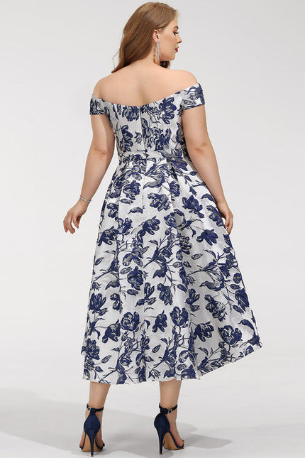 Robe Cocktail Fleur Satinée - gallery 7