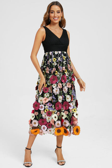 Robe Cocktail Fleur Éblouissante - gallery 1