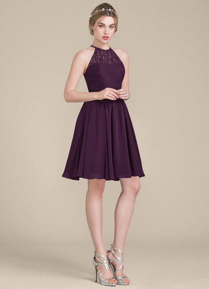 Robe Cocktail Bordeaux Dentelle
